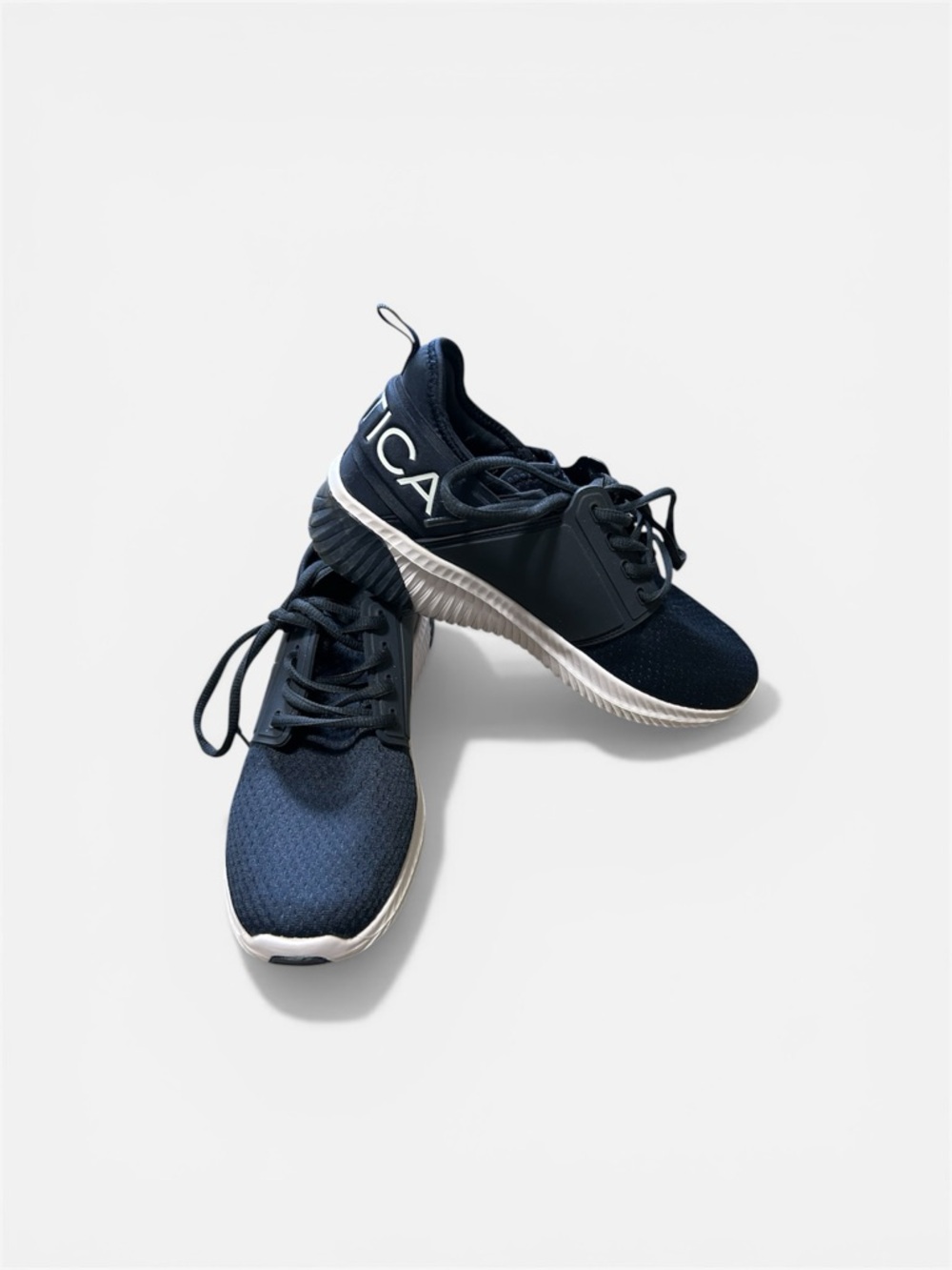 Sport Navy Blue Mesh Running Shoes Lifestyle Sneakers | Men's 8